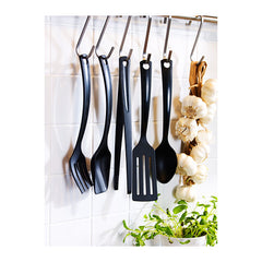 5-Piece Black Nylon Kitchen Cooking and Serving Utensil Set