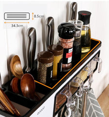ECOCO Kitchen Shelf Storage Rack/Nail-Free Multi-function Wall-Mounted Kitchen Shelf Knife Kitchenware Storage Box Utensils Storage Box