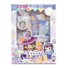 creative kawaii scrapbooking kit – stickers, washi tape & gift set