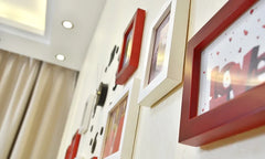 Wooden Photo Frame With Acrylic Wall Clock For Home Decoration.