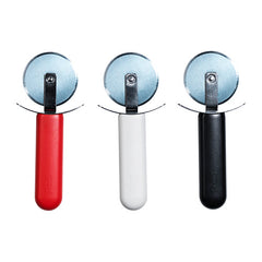 Ergonomic Red Handled Stainless Steel Rolling Pizza Cutter Wheel