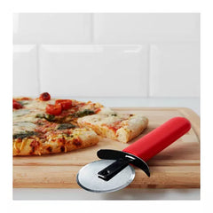 Ergonomic Red Handled Stainless Steel Rolling Pizza Cutter Wheel