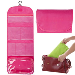 Pink Hanging Travel Toiletry Cosmetic Organizer Bag With Hook