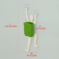 Creative Climbing Man Wall Mounted Toothbrush Holder And Storage Stand