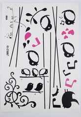 Cute Birds on Branches Vinyl Removable Wall Sticker Decal Art