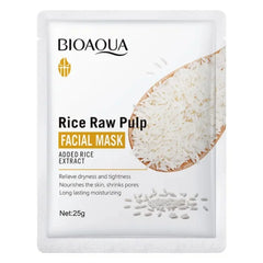 Bioaqua Rice Raw Pulp Facial Mask Shrinks Pores Care
