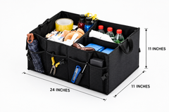 Foldable Heavy Duty Multi Compartment Car Trunk Storage Organizer Bag