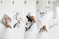Cute Birds on Branches Vinyl Removable Wall Sticker Decal Art