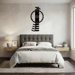 Modern Minimalist Abstract Striped Wall Clock Vinyl Sticker Decal
