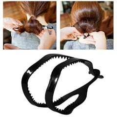Flexible Black Plastic Hair Braiding And Bun Styling Tool