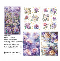Purple Mist Rose PET Sticker Pack