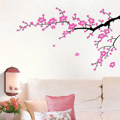 Pink Cherry Blossom Tree Branch Wall Sticker Decal