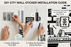 Urban City Road Traffic Transport DIY Removable Wall Sticker Decal