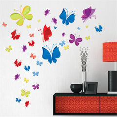 Colorful Butterflies Wall Sticker Decal for Living Room Decor
