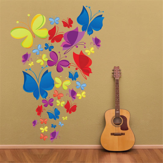 Colorful Butterflies Wall Sticker Decal for Living Room Decor