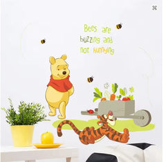 Winnie The Pooh And Tigger Garden Wall Decal Sticker