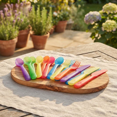 IKEA Colorful Reusable Plastic Kids Cutlery Set Pack Of 6