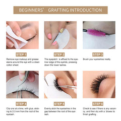 Eyelash Extensions Matte Black 0.10mm False Individual Eyelash 100% handmade Soft Silk CC Curl Makeup Lash Extension