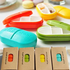Portable 6-Compartment Pill Box Organizer for Daily Medication Management