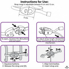 Child Safety Cabinet Lock, Adjustable Strap Child-Proofing Latch