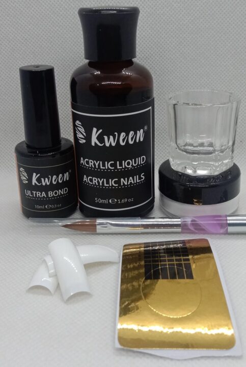 KWEEN Acrylic Powder Kit with Nail Tips