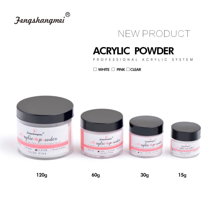 Fengshangmei Acrylic Powder Clear 15G for Acrylic Nails