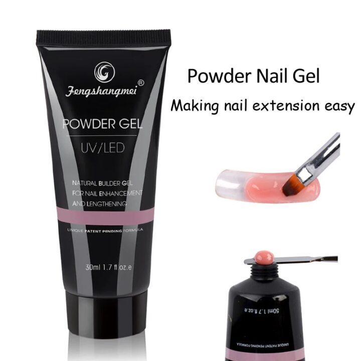 Single Poly Gel With Base Coat, Nail Forms, And Slip Solution.