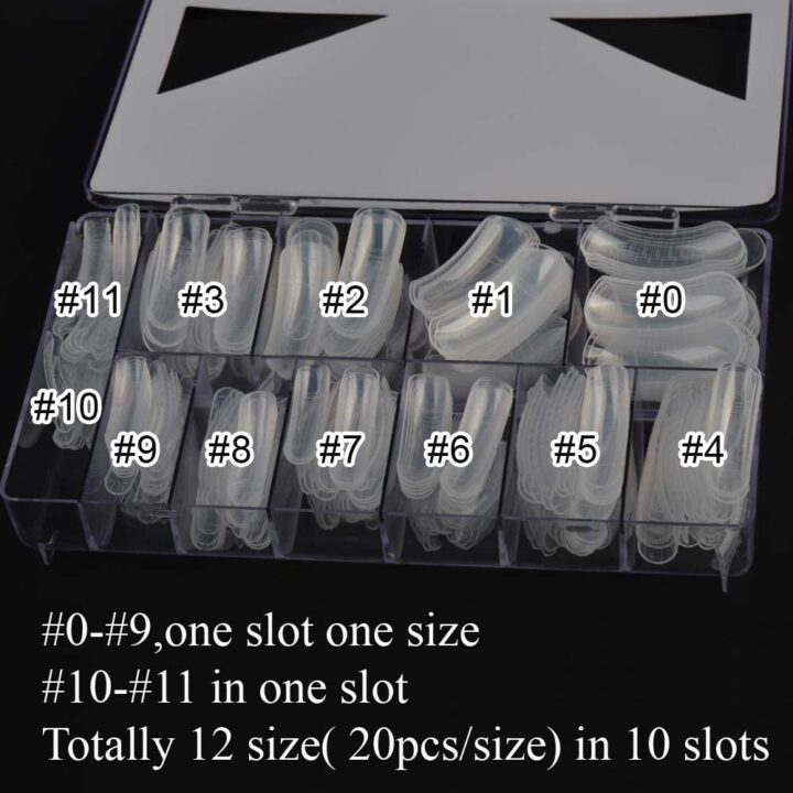 Dual Nail Mold for Poly Gel UV Gel 