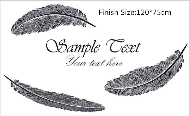 wall sticker with quotes 3 Big Size Birds Feather Wall Decal.