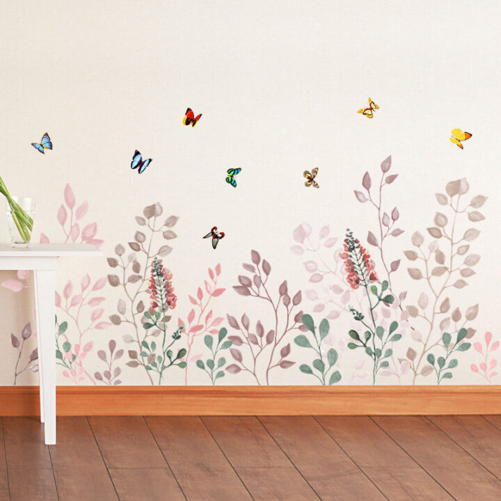 Wallpaper Sticker Tiny Butterflies On Bushes Theme Home Décor