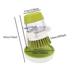 Press Type Liquid Dispensing Palm Cleaning Brush For Kitchen