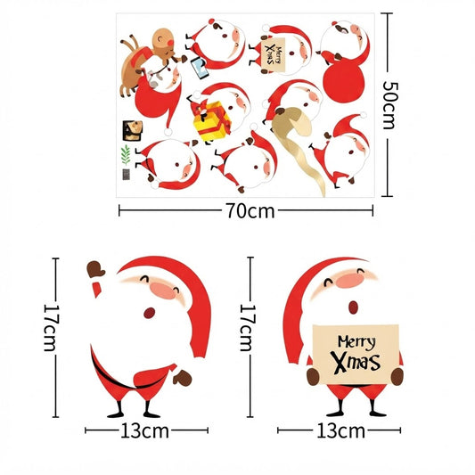 Christmas Santa Claus Removable Vinyl Wall Sticker Decal Home Decor