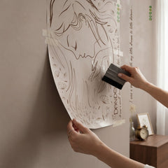 Botanical Woman Face Dandelion Removable Vinyl Wall Sticker Decal