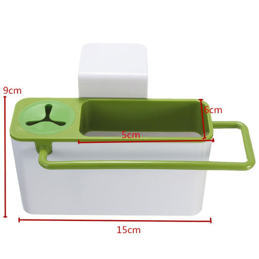 Multi-Purpose Faucet Hanging Storage Caddy with Integrated Rag Holder