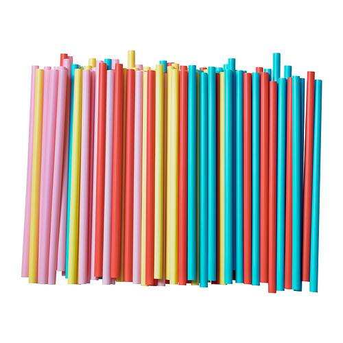 Drinking Straw Pack of 100 Multicolor Plastic Straws Perfect for Parties & Smoothies.