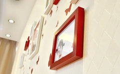 Wooden Photo Frames With Beautifull Love Wall Sticker For Wall Decoration