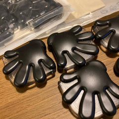 Soft Rubber Baby Safety Corner Guards for Table Edges, Hand Shape, Black