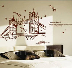 London Bridge Wall Sticker, Creative PVC Wall Paper Sticker For  Bedroom, Living Room, Drawing Room  Wall Art Decal