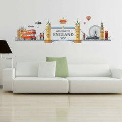 London England Cityscape Landmarks Removable Vinyl Wall Sticker Decal Mural Art