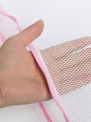 Set of 3 Pink Mesh Travel Packing Organizer Bags for Luggage