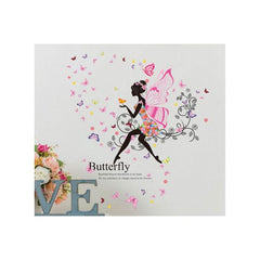 Magical Butterfly Fairy and Swirls Wall Decal
