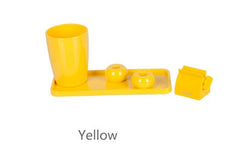 DENTAL STUFF SET Toothpaste Dispenser & Toothbrush Holder Set Bathroom Organizer.