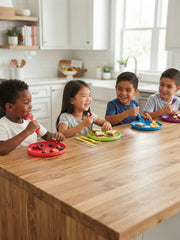 IKEA Colorful Reusable Plastic Kids Cutlery Set Pack Of 6