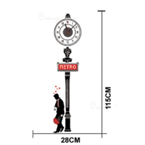 Decorative Wall Clock Large Clock Wall Sticker For Home Decor.