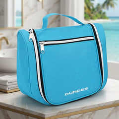Dundes Blue Hanging Travel Toiletry Organizer Makeup Cosmetic Bag