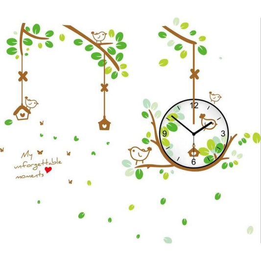 Tree Branches Clock Sticker Modern Wall Clock Sticker Design For Home Decor.