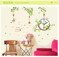 Tree Branches Clock Sticker Modern Wall Clock Sticker Design For Home Decor.
