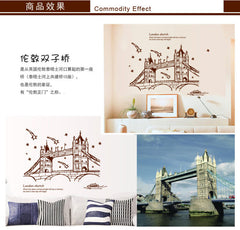 London Bridge Wall Sticker, Creative PVC Wall Paper Sticker For  Bedroom, Living Room, Drawing Room  Wall Art Decal