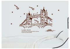 London Bridge Wall Sticker, Creative PVC Wall Paper Sticker For  Bedroom, Living Room, Drawing Room  Wall Art Decal