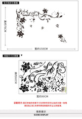 Flowery Branch Wallpaper Creative PVC Wall Sticker For Home Decoration House Wall Decor for Bedroom, Living Room, Drawing Room.